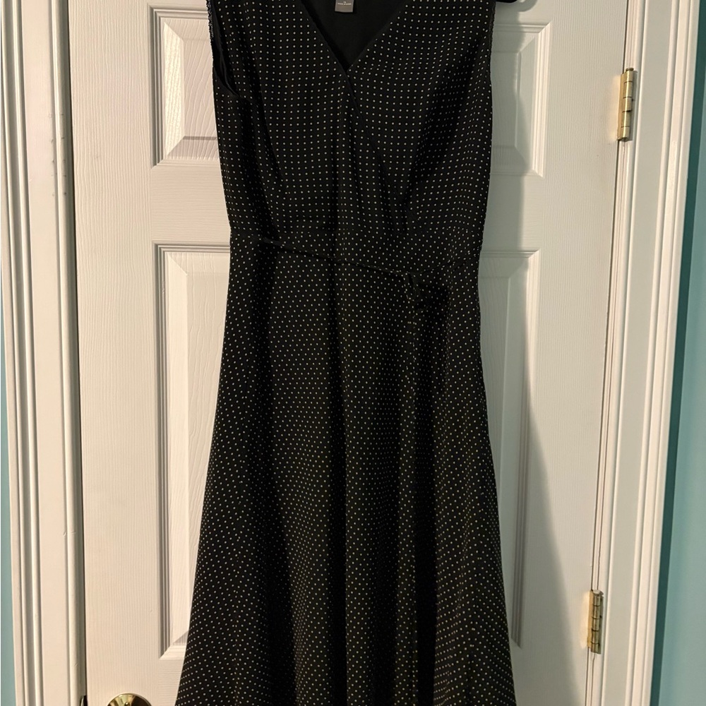 Elegant Black Polka Dot Dress